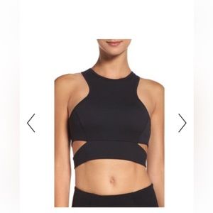 Zella athletic black cut out crop top